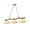 Z-Lite Cordon 3 Light Billiard, Rubbed Brass & Golden Mottle 2306-3RB-DGM14 - alternate 1